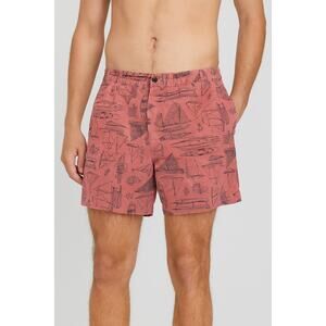 Classic 6" inseam nautical polo ralph lauren coral beach summer preppy shorts 25